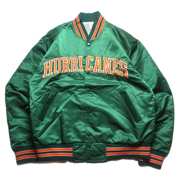 予約販売 アーチロゴ ヴィンテージ HURRICANES 90s 80s グッドデザイン! サテン地 メンズ M 緑 グリーン スタジャン アワードジャケット ナイロン Mサイズ 予約販売 アーチロゴ ヴィンテージ HURRICANES 90s 80s グッドデザイン! サテン地 メンズ M 緑 グリーン スタジャン アワードジャケット ナイロン Mサイズ