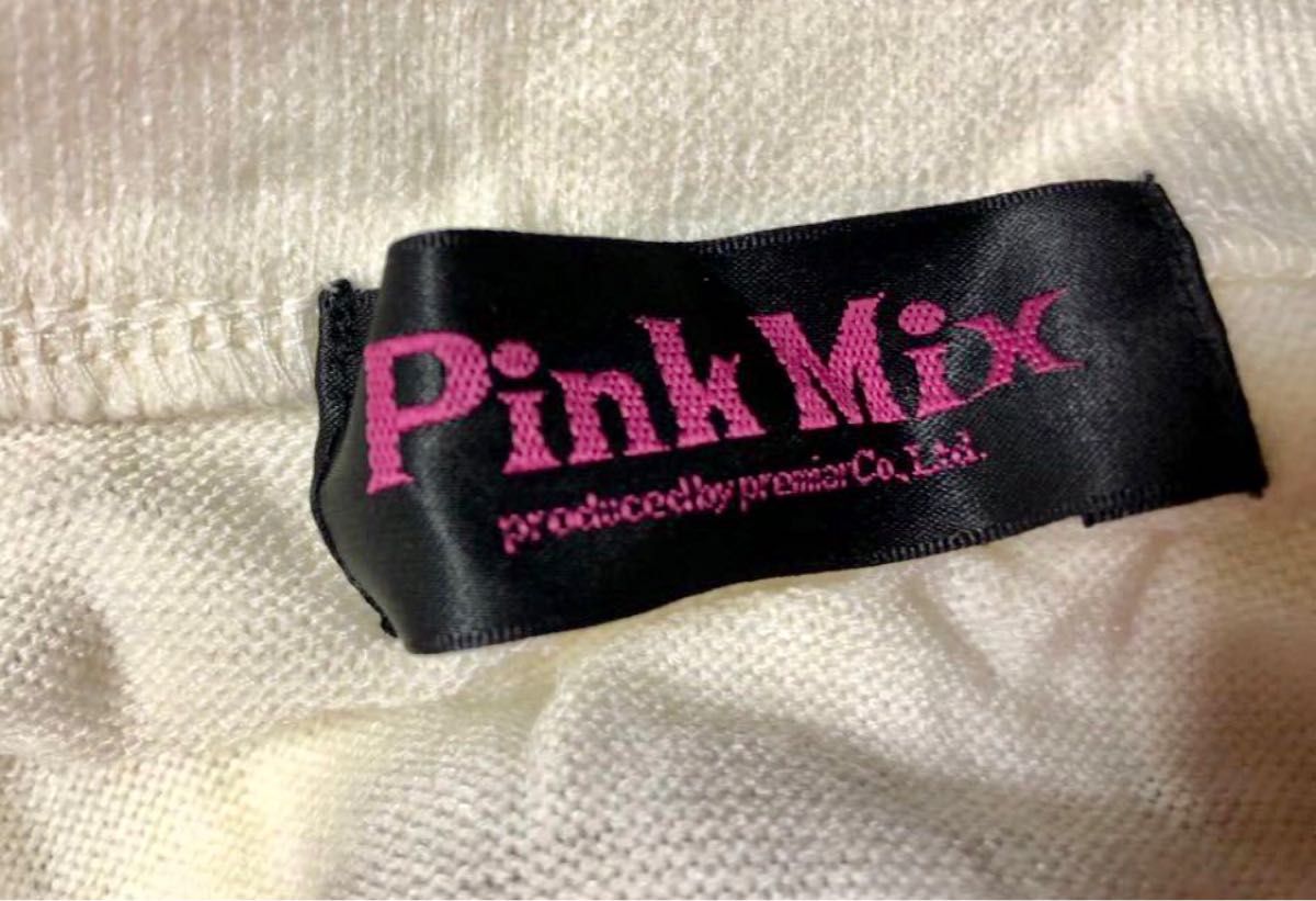 新品　ピンクミックス　Pink Mix ボレロ　白　カーデ　カーディガン　Mサイズ相当　ワンピースと合わせて　ボレロカーディガン