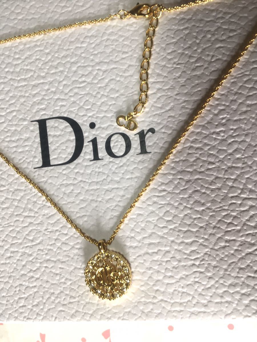 新品クリスチャンディオール Dior キラキラゴールドネックレス