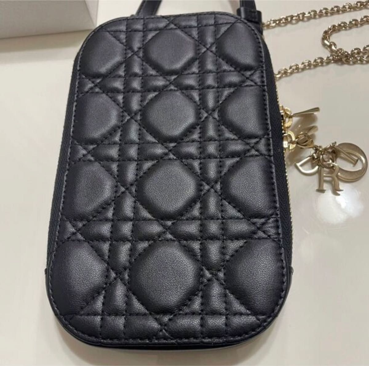 美品 Dior スマホ ショルダー レディディオール フォンホルダー