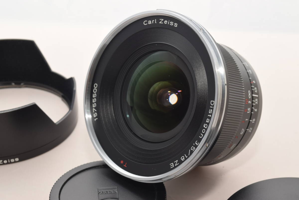 極上品】Carl Zeiss Distagon T*3.5/18 ZE (キャノンEF) #5102 極上品】Carl Zeiss Distagon T*3.5/18 ZE (キャノンEF) #5102