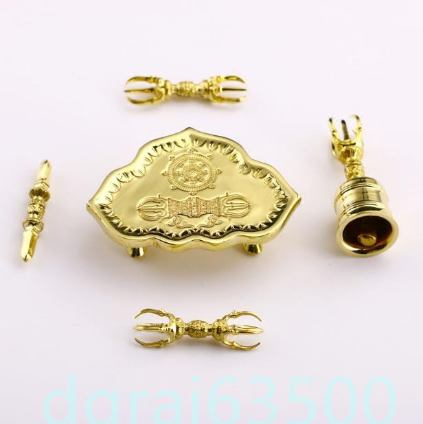 新しい季節 「密教法具 お寺用 金剛盤☆五点セット30MM☆真鍮製☆密教