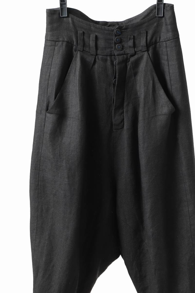 SOSNOVSKA ソスノブスカ SOSNOVSKA exclusive CLOWN STYLE LINEN PANTS BLACK LOOMOSAKA 定価92030円_画像3
