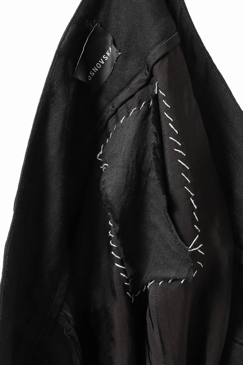 SOSNOVSKA ソスノブスカ SOSNOVSKA exclusive CLOWN STYLE LINEN PANTS BLACK LOOMOSAKA 定価92030円_画像7