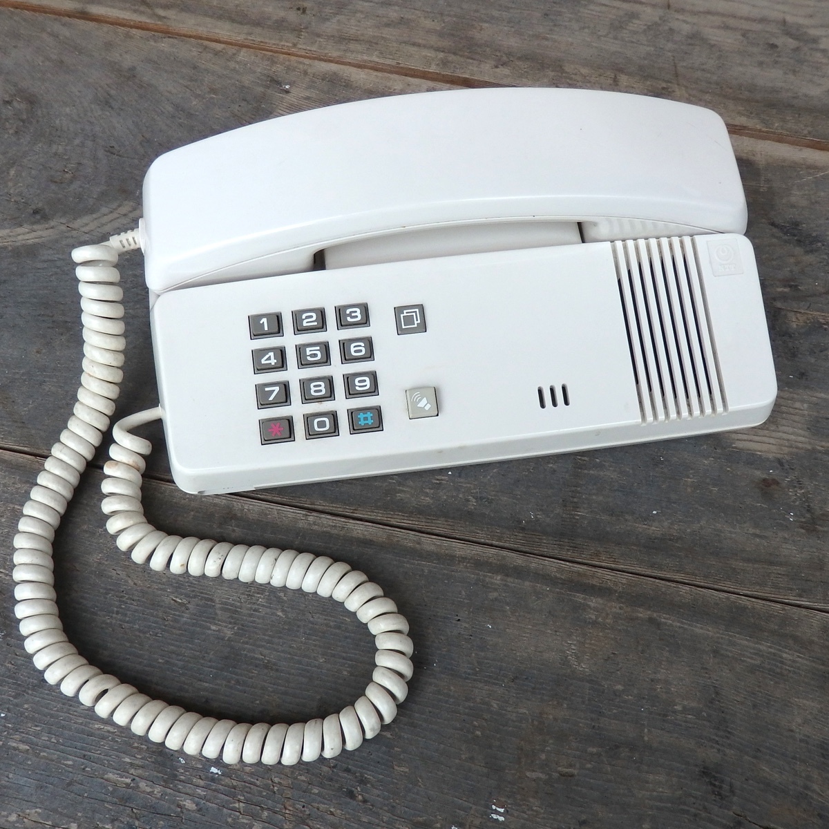 NTT push type telephone machine 800-2P width white used 