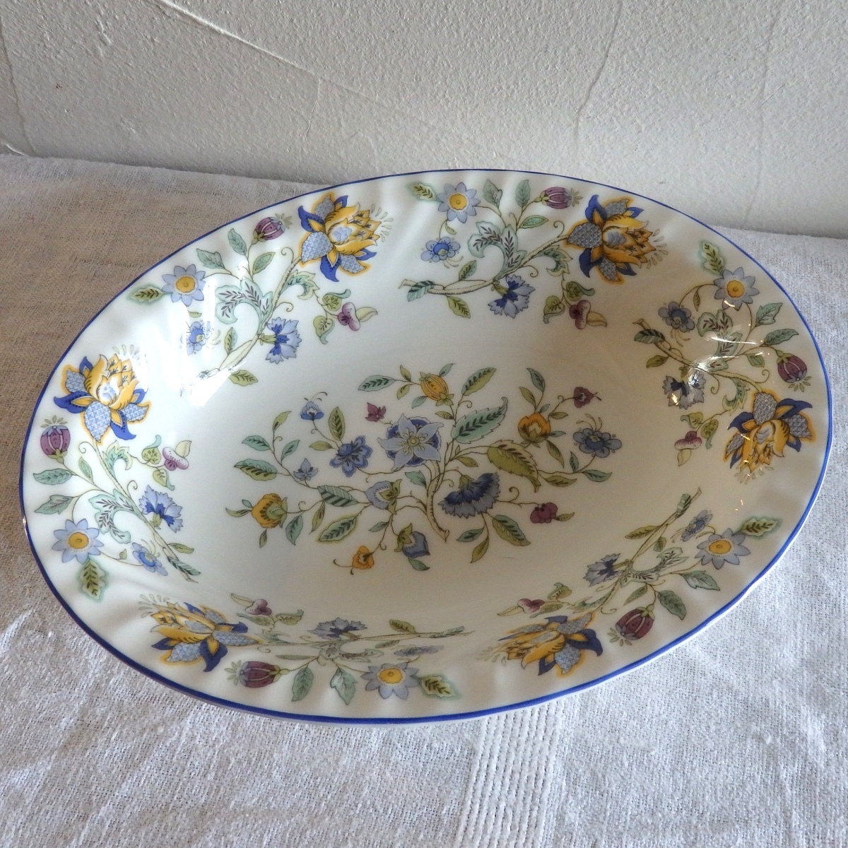 MINTON ミントン HADDON HALL BLUE オーバル 楕円 ボウル サラダボウル 美品_画像1