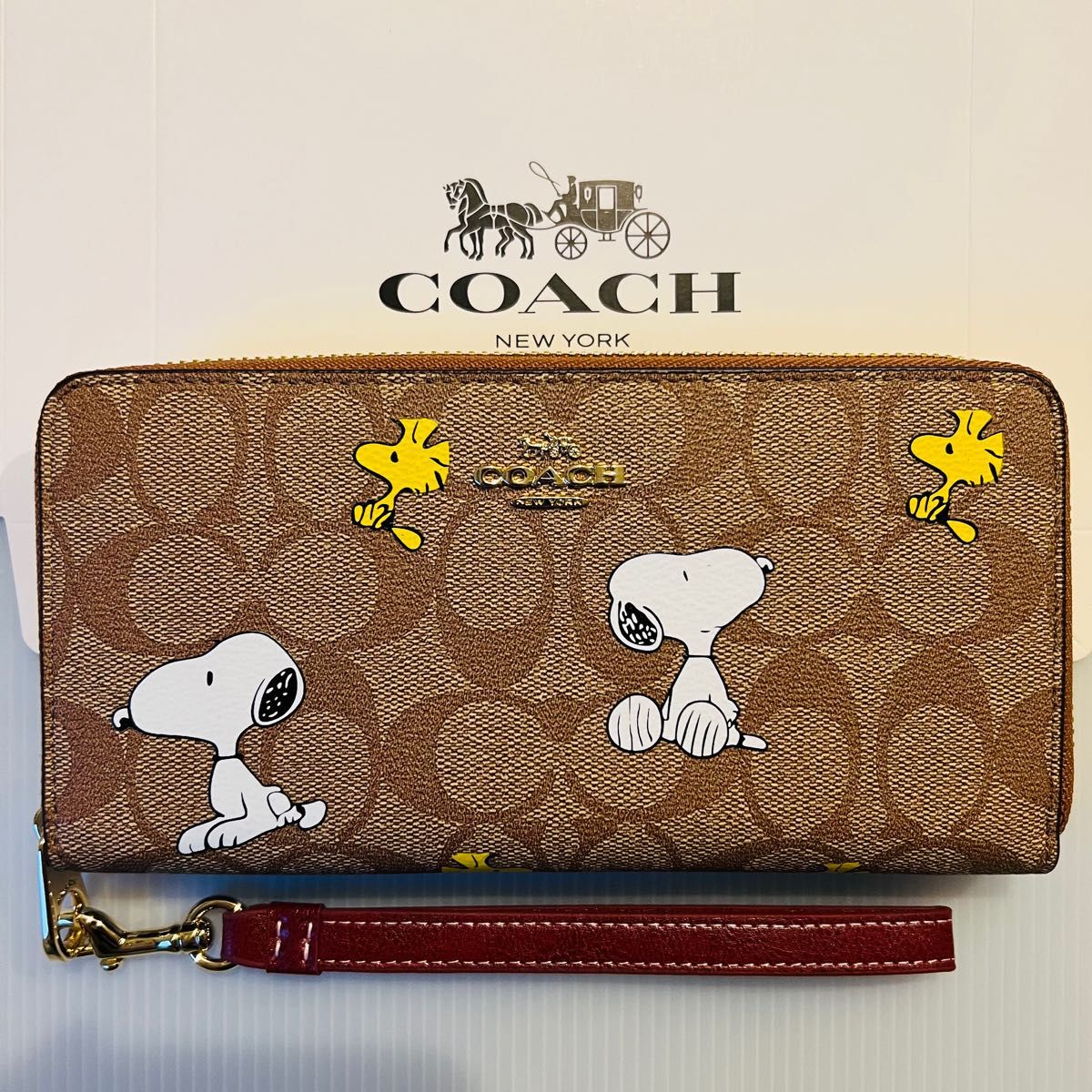 Coach コーチ長財布 ストラップ付きおすすめプレゼント人気新商品財布