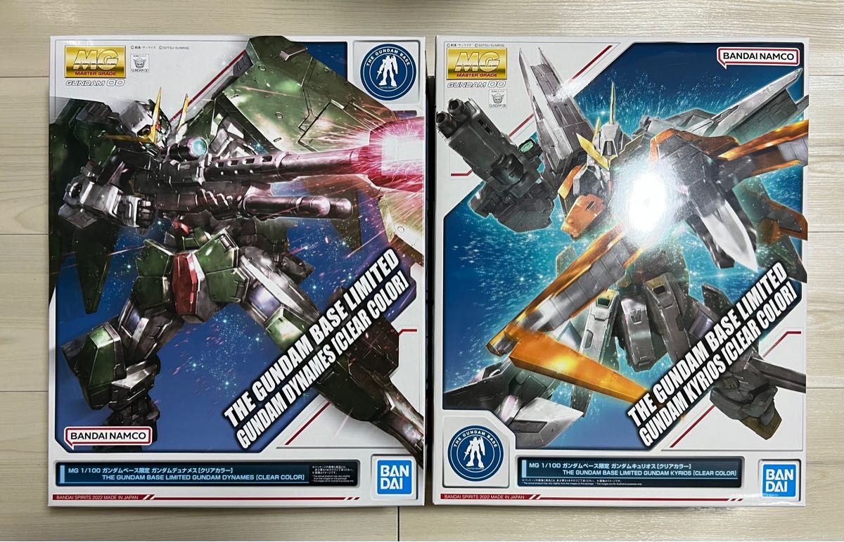 即発送　MG 1/100 ガンダムベース限定 ガンダムデュナメス［クリアカラー］／ガンダムキュリオス［クリアカラー］2体セット