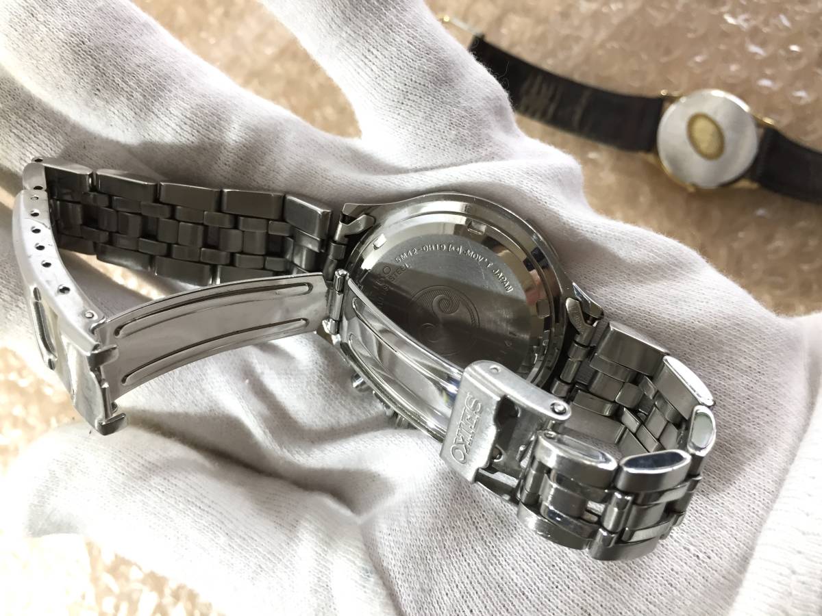 SEIKO セイコー 時計 7個 まとめて 腕時計 クロノグラフ CHRONOGRAPH 50M Kinetic キネティック 5M42-OH19  TYPE II QUARTZ QZ ビンテージ(クロノグラフ＋カレンダー)｜売買されたオークション情報、yahooの商品情報をアーカイブ公開 -  オークファン（）