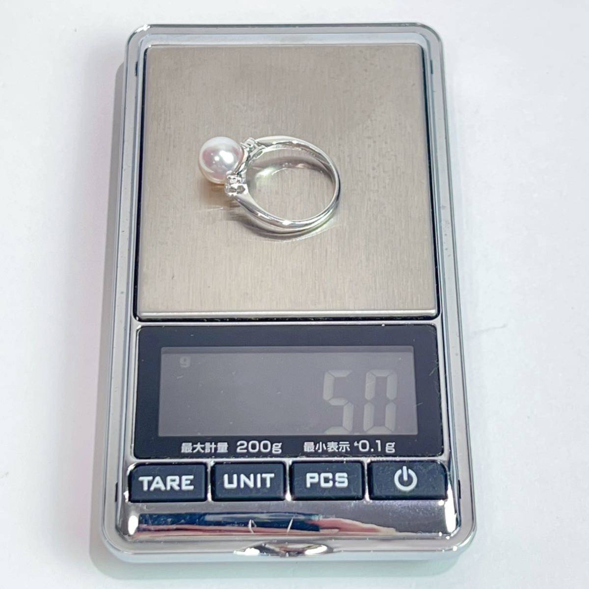 PT900 アコヤパール ダイヤ リング 5.0g アコヤ真珠 | aditialicante.com
