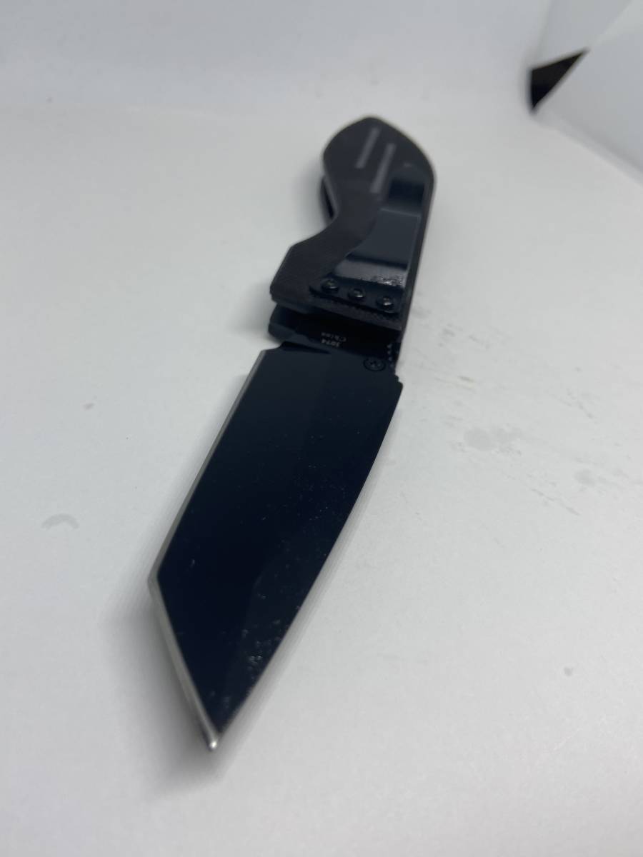 [δηε4]廃番？！ Ka-Bar（ケーバー/カーバー、米国）/3074/短刀形状折り畳みナイフ、黒-＜刃、ボディ＞の画像3