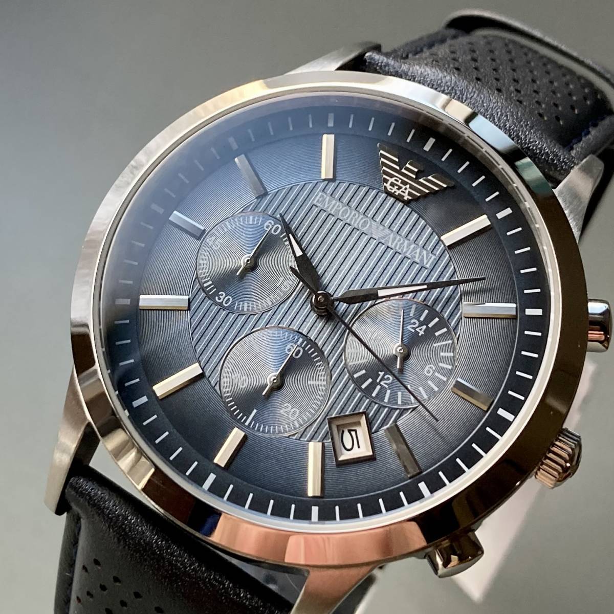 ゴールド ブラックEMPORIO ARMANI 腕時計 メンズ 43㎜ - 通販