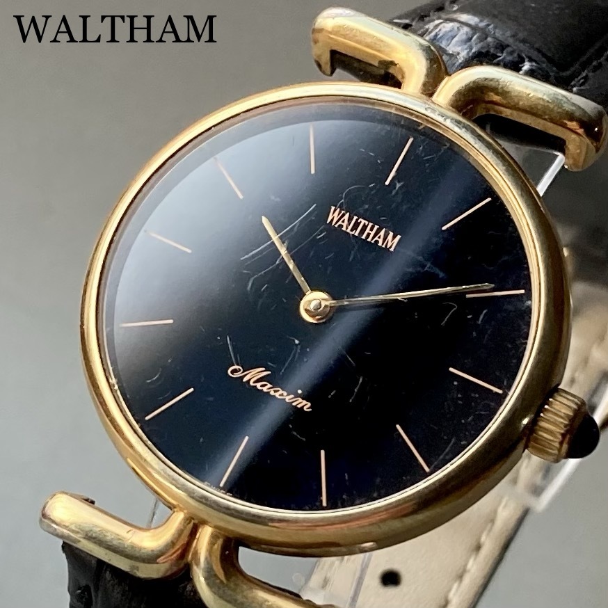 動作良好 ウォルサム WALTHAM アンティーク 腕時計 手巻き メンズ MAXIM マキシム ケース30㎜ ビンテージ ウォッチ 男性