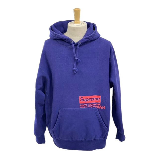 SUPREME シュプリーム JUNYA WATANABE COMME des GARCONS MAN コラボ フード スウェット パーカー パープル レッド [Lサイズ]_画像1