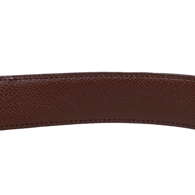 HERMES エルメス ベルト Hベルト レザー リバーシブル ネイビー系