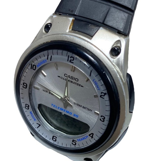 【稼働品】CASIO Collection カシオ コレクション AW-80-7AJH 腕時計 アナデジ 時計 スタンダード クォーツ ブラック シルバー メンズ_画像2