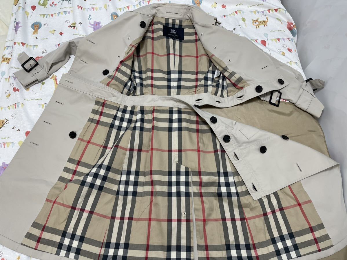 激レア17万★2WAY 春物新品級超美品高年式アイボリー38 36 S M BURBERRYバーバリーロンドン レディースベルトロングダブルトレンチコート