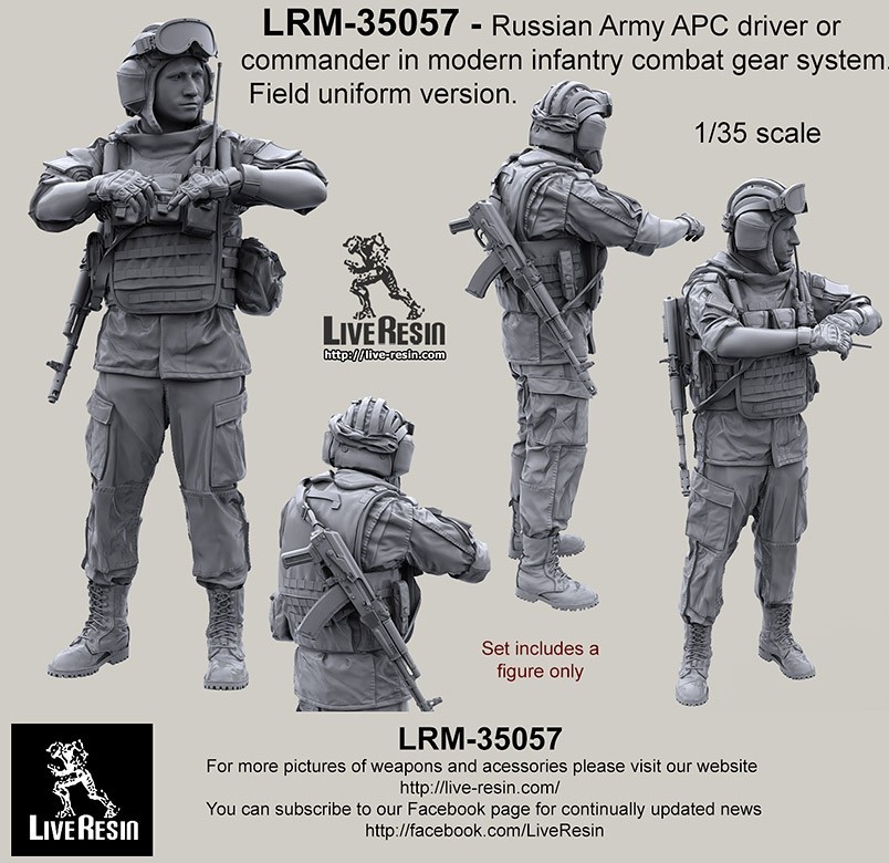 ライブレジン LRM-35057 1/35 現用 ロシア陸軍APCドライバー コンバットギアシステムセット10 フィールドユニフォームバージョン_画像2