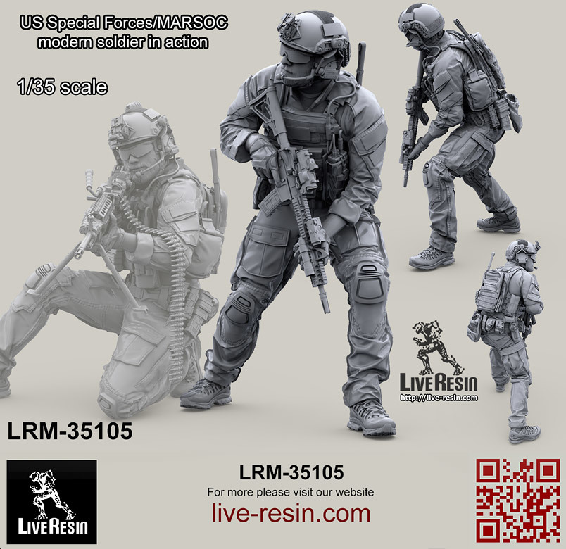  Live resin LRM35105 1/35 America море .. особый военная операция commando MARSOC in action 4