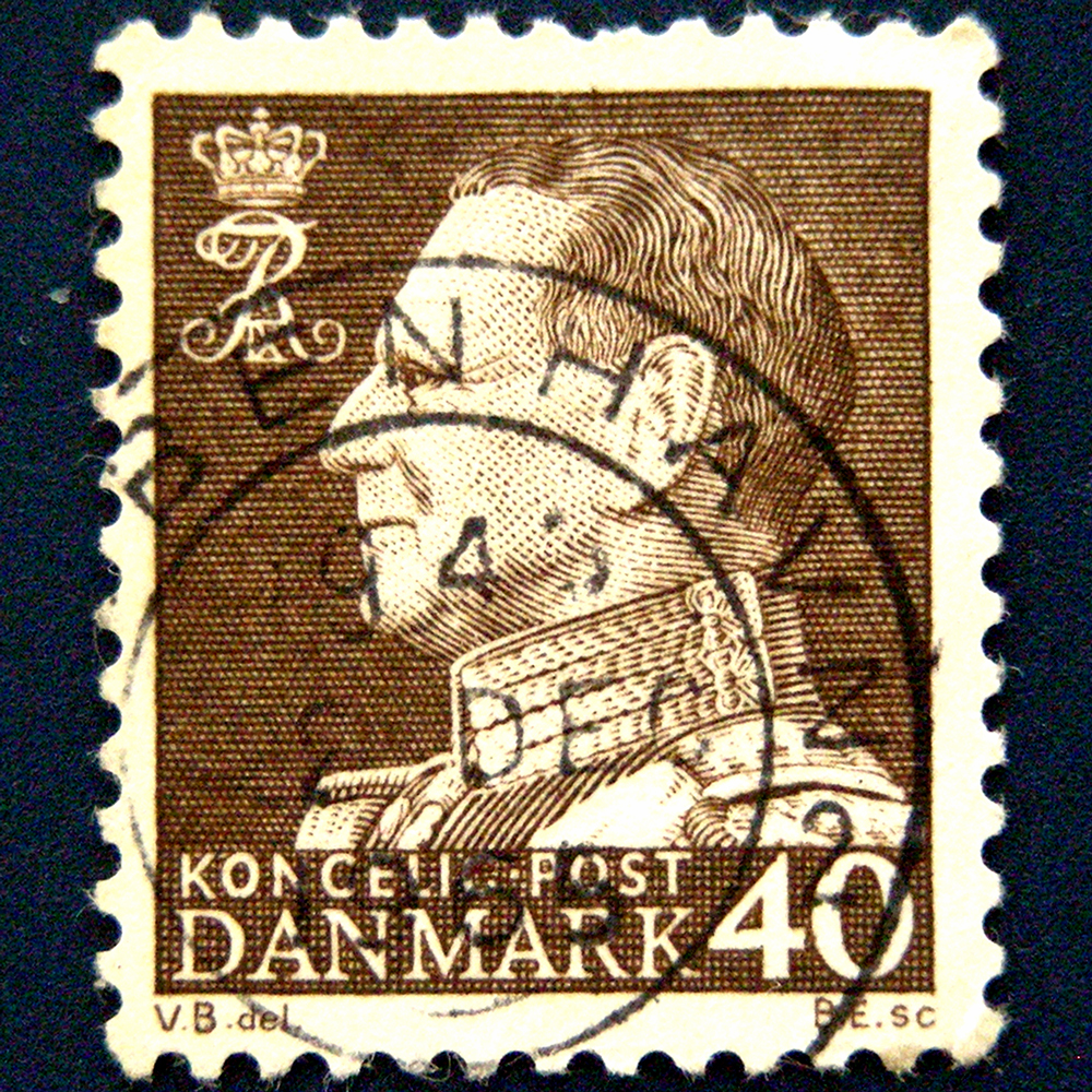 ★デンマーク 使用済切手【フリードリヒ９世】1961-1962年[ King Frederik IX ] DANMARK王室 アンティーク 骨董 ビンテージ_画像1