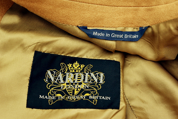 A-1635★美品★NARDINI LONDON★秋冬 グレートブリテン島 英国 イングランド製 ベージュ 高級ウール ジャケット Ｍ_画像7