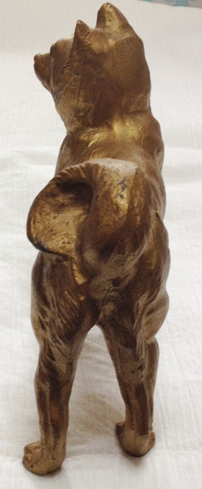 置物　犬　ゴールド　金属製　約13cm_画像5