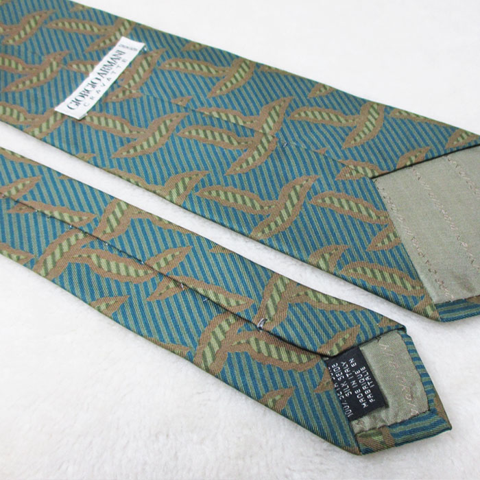 GIORGIO ARMANI Armani necktie CRAVATTE SILK100% green series 
