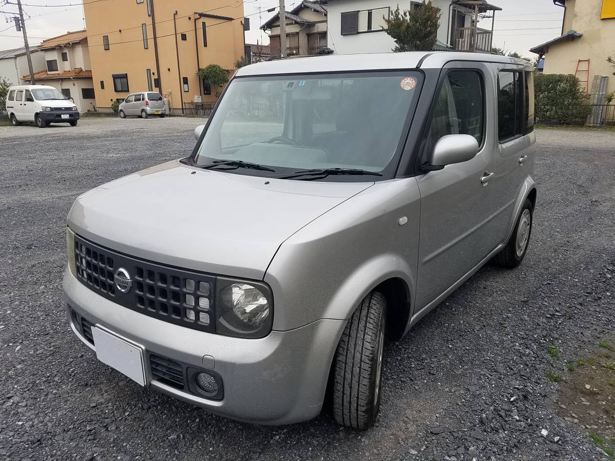 1 jpy start! inspection 2 year attaching Nissan Cube mileage 36,000. key free timing belt chain H29 year dealer inspection history outright sales 