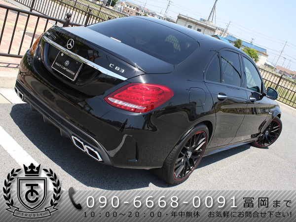 #AMG C63S# edition 1# leather exclusive # radar safety # black original leather # left hand drive # mat black 19 -inch AW# digital broadcasting HDD navi #