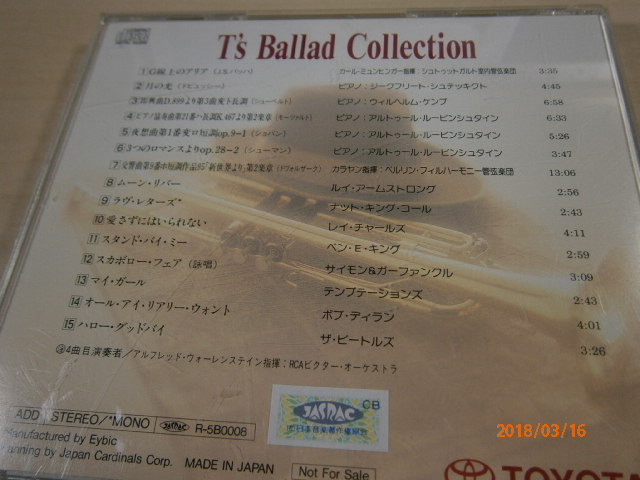 o3■T's BALLAD Ｃｏｌｌｅｃｔｉｏｎ/トヨタ自動車/CD_画像2