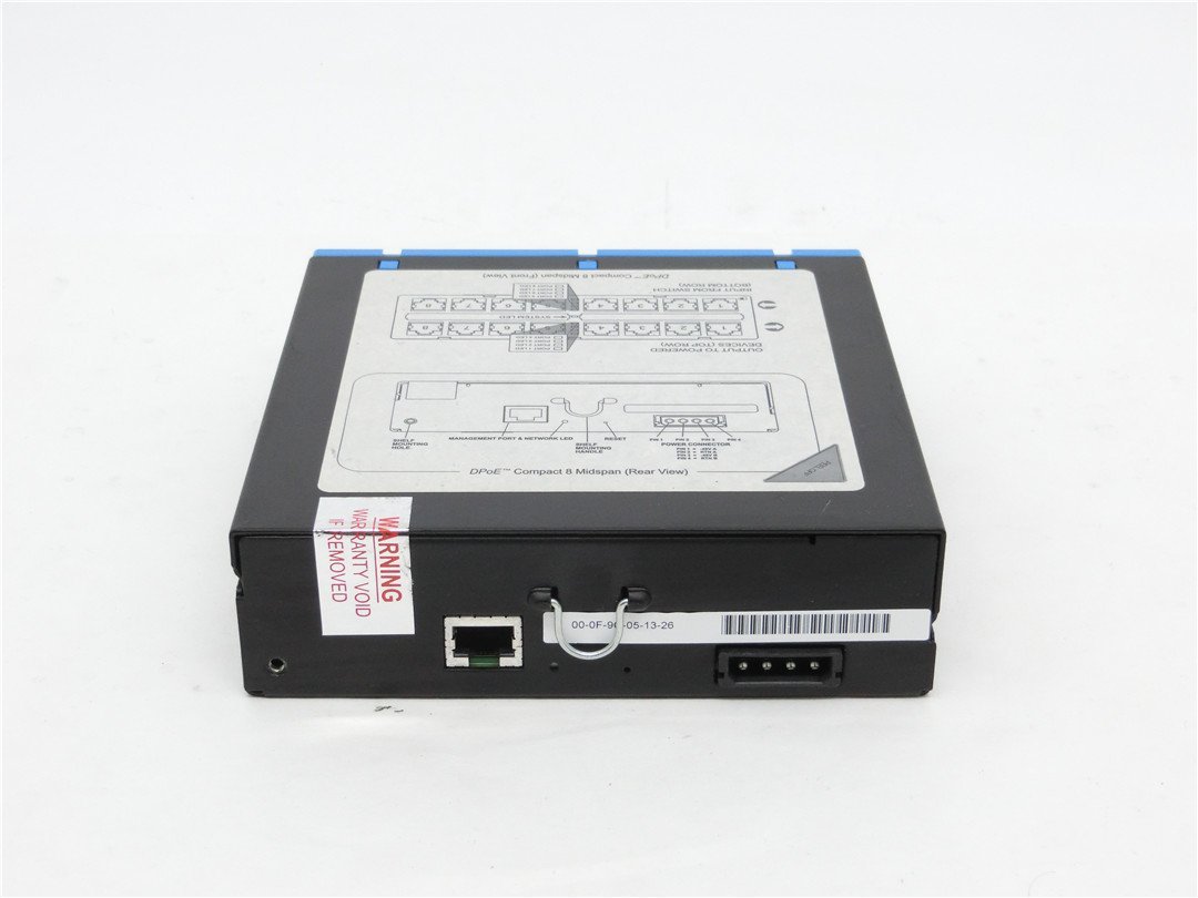  used Panduit DPOE8S2XG DPoE Compact 8-Port Power over Ethernet Midspan operation unknown junk free shipping 