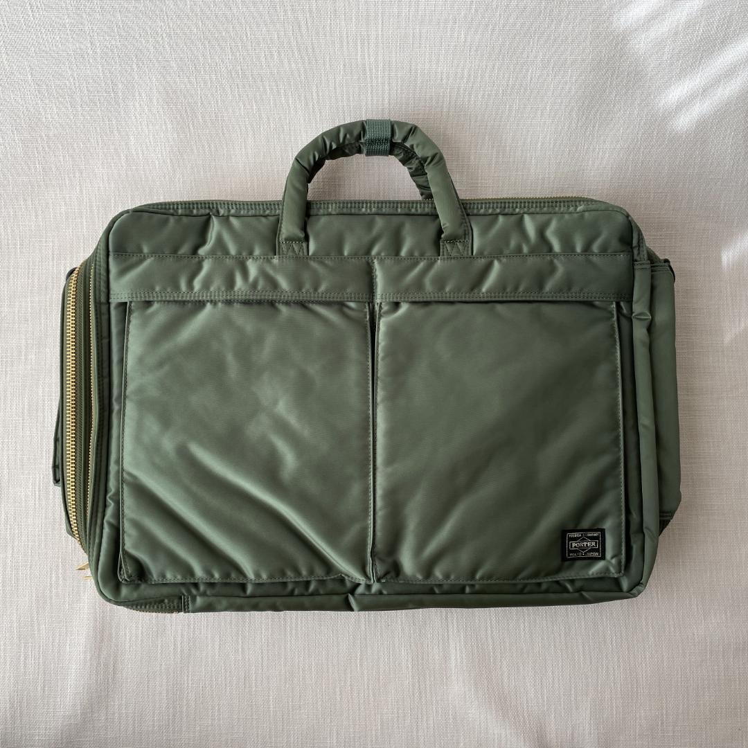 オシャレ 新型PORTER TANKER 3WAY BRIEFCASEセージグリーン - 通販