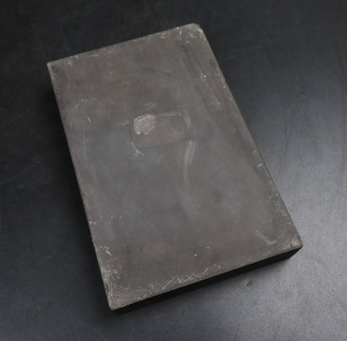 T088】中国美術 書道具 老坑 端渓硯 硯板 唐木 紫檀箱