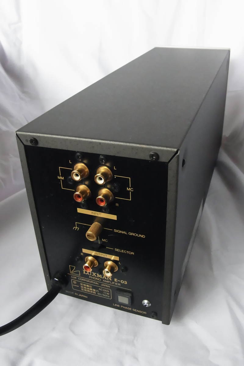 ラックスマン(LUXMAN) E-03 MC/MM専用イコライザー・電源構成フォノイコライザーアンプ 動作確認済み ワンオーナー 4
