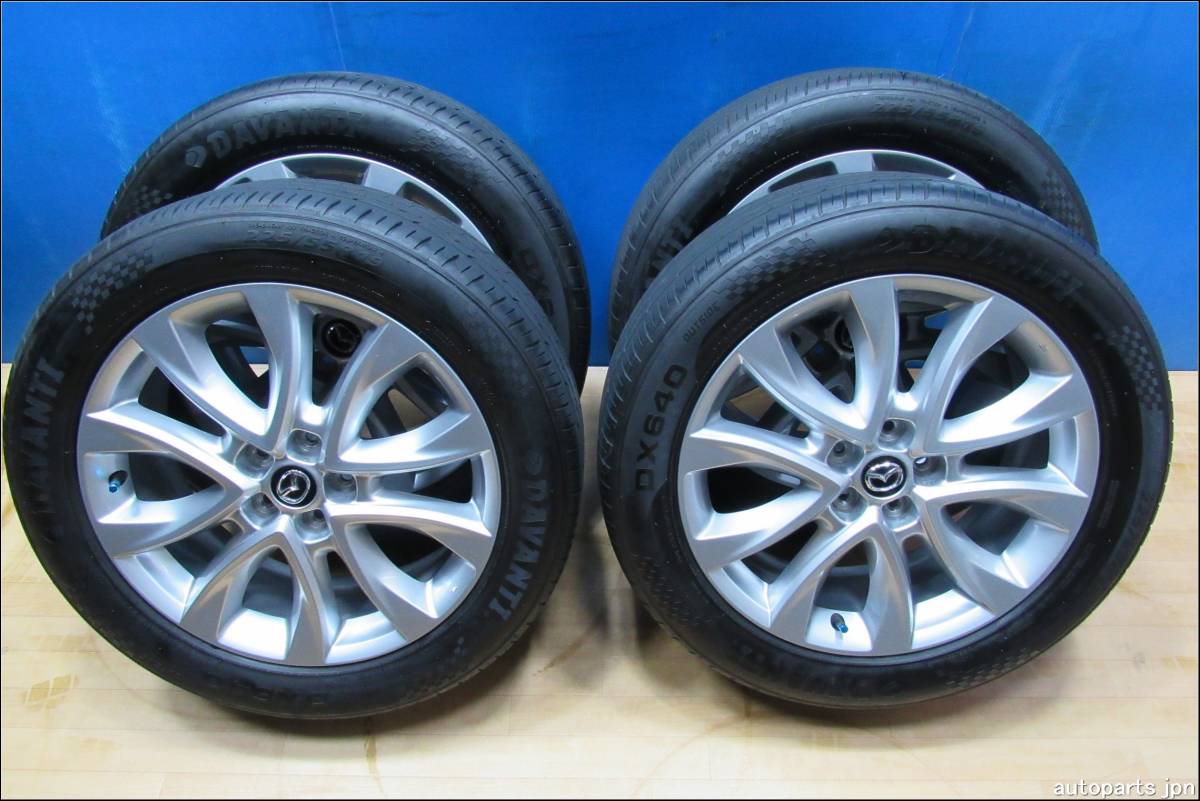 ☆4853☆DAVANTI・225/55R19・タイヤ・マツダ純正19×7J・ET50・穴5