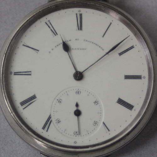 アンティーク 英国 1895年 ヴィクトリア朝 時計師 G.E.Frodsham作 イギリス製 銀無垢 懐中時計 明治28年_画像2