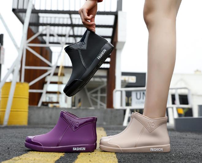  Schott height rain boots rain shoes lady's waterproof . slide outdoor work shoes rain. day x113