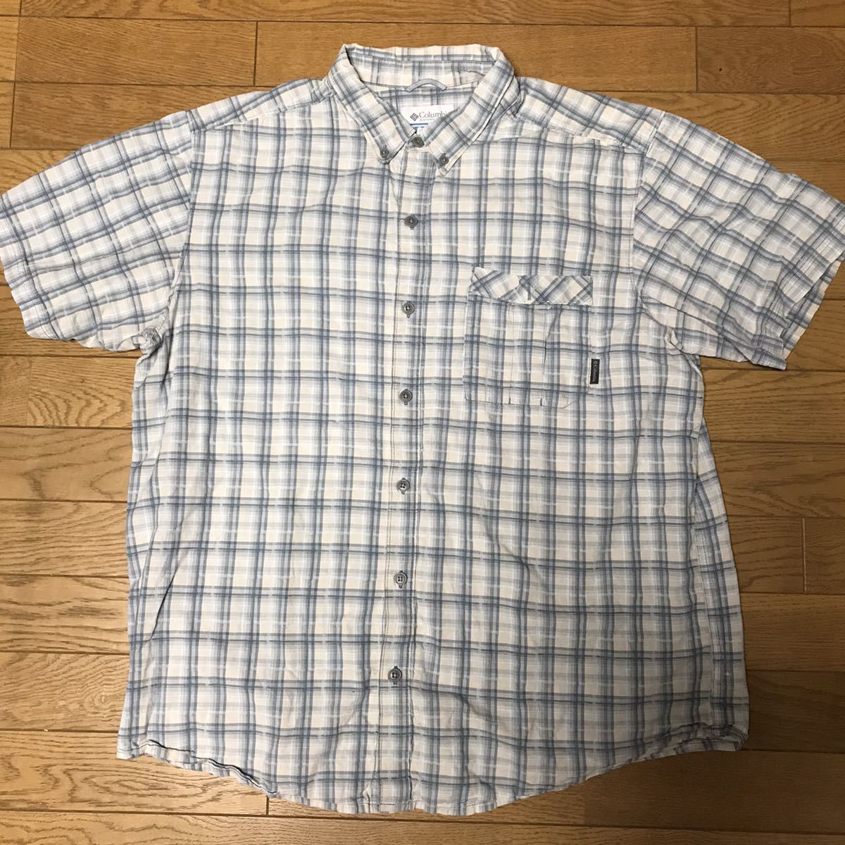 Columbia MEN’S SHORT SLEEVE SHIRTS size-XL(着丈75身幅66) 中古(美品) 送料無料 NCNR_画像1