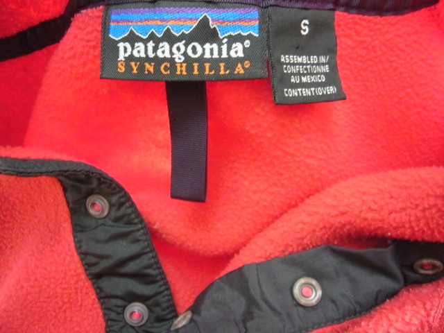 Patagonia SYNCHILLA パタゴニア フリース S 赤 USED _画像3