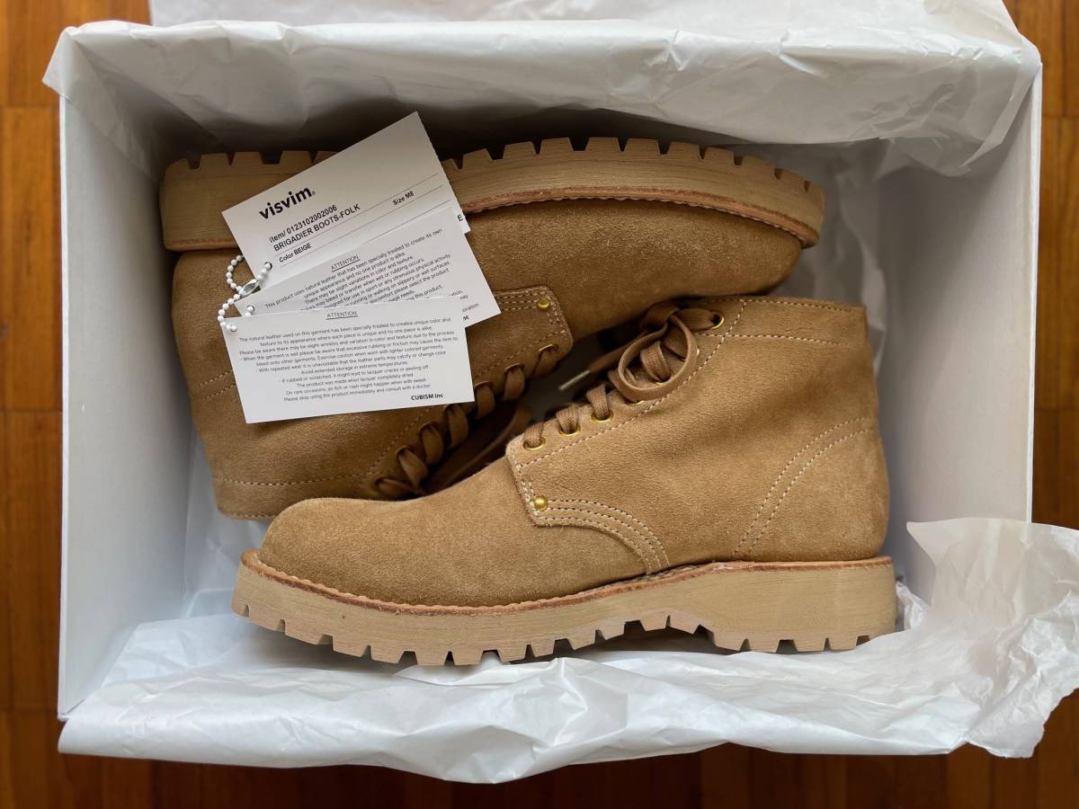 希少 新品未使用 F.I.L限定 visvim 23ss BRIGADIER BOOTS-FOLK BEIGE