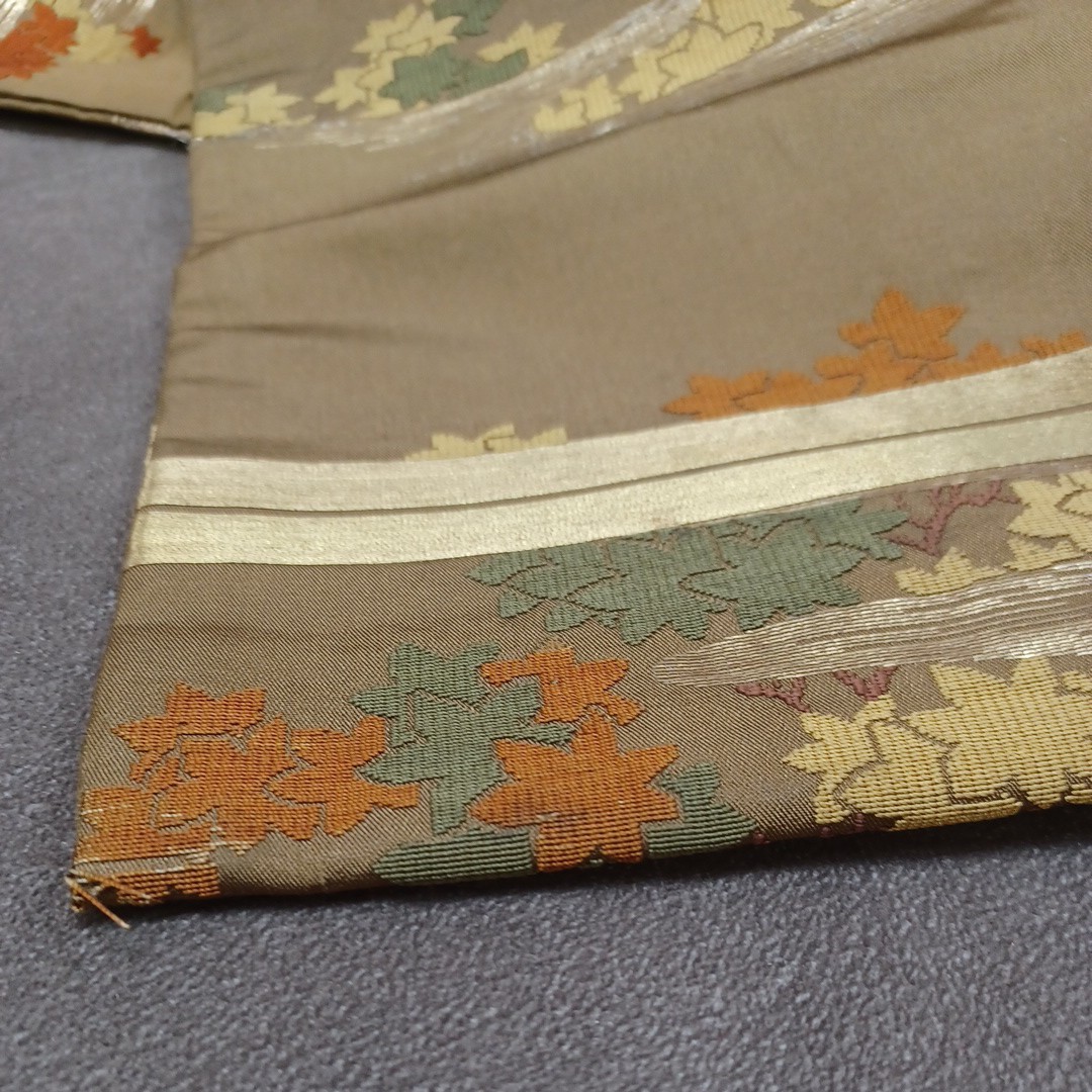  Nagoya obi 5 sheets set sale antique settled color tone kimono small articles Japanese clothes collection for women kimono remake hand made material Nara departure 