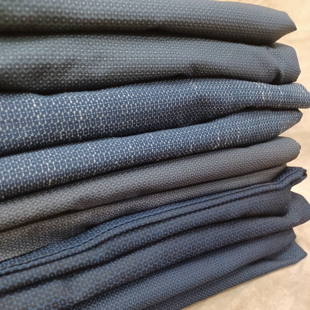 男性用 アンサンブル 着物 素材 おしゃれ着 中古品 和服 古着 ハギレ