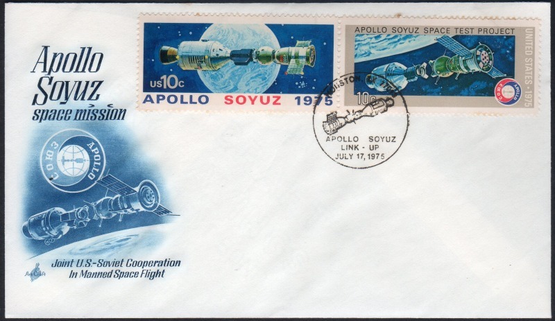 アメリカ 1975年 アポロ・ソユーズテスト共同計画切手2枚貼カバー-アポロとソユーズのドッキング日特印-(9E84)(北アメリカ)｜売買されたオークション情報、ヤフオク!  の商品情報をアーカイブ公開