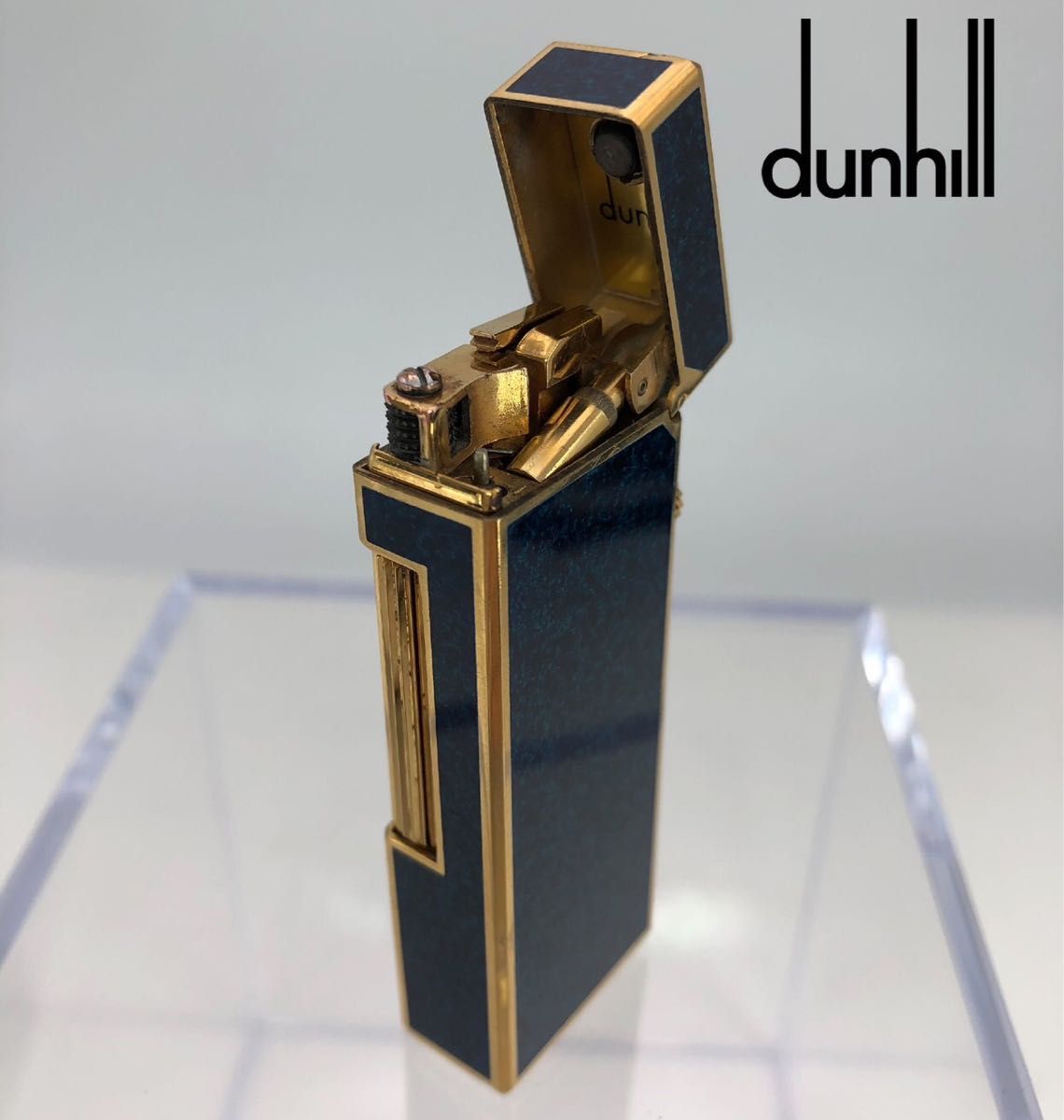 dunhill ダンヒル ローラー ガスライター ライター ラメ ブルー 