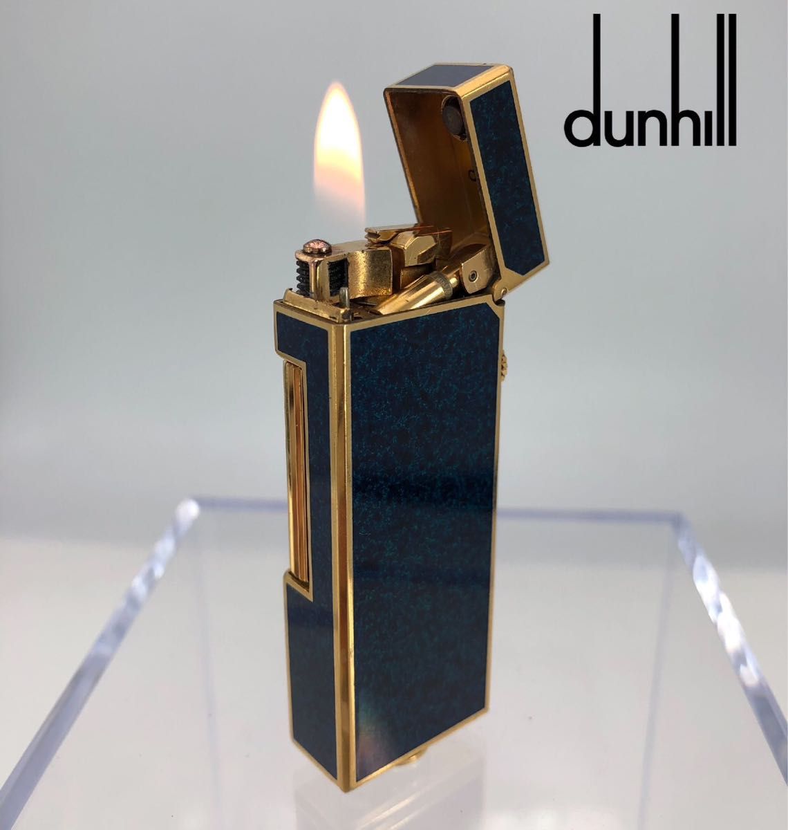 dunhill ダンヒル ローラー ガスライター ライター ラメ ブルー 