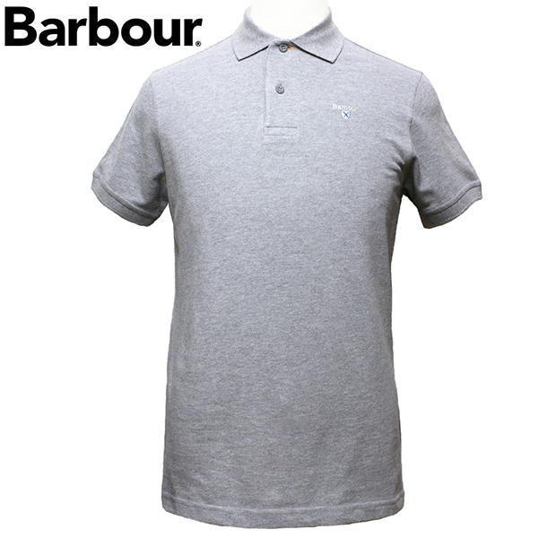 バブアー Barbour ポロシャツ メンズ 半袖 鹿の子 サイズXL GREY MARL MML0358 GY52 新品
