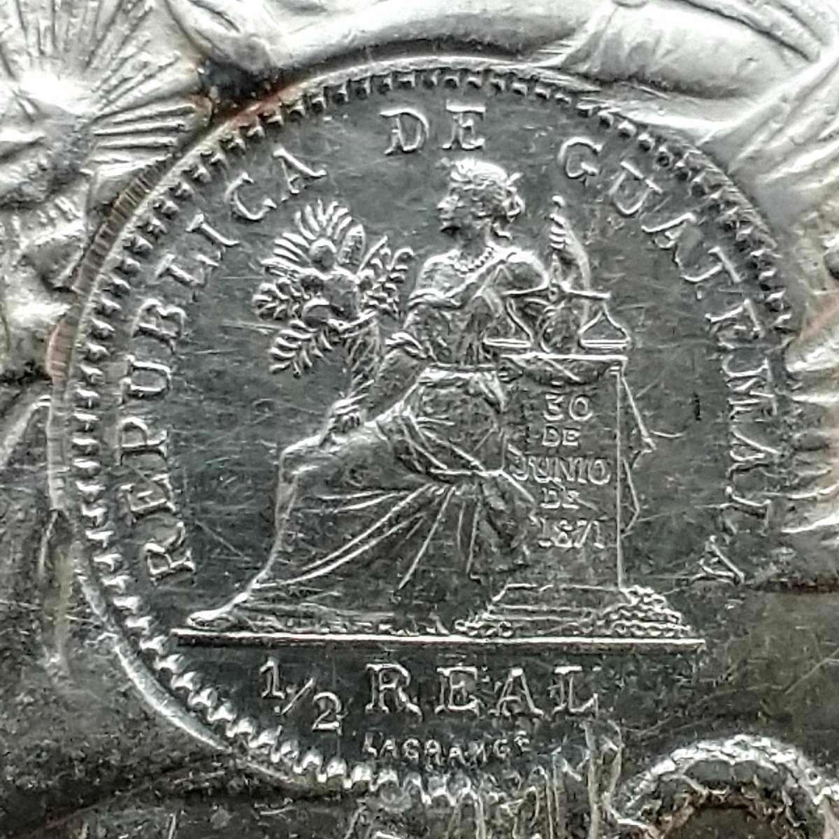 73%以上節約1894年 グアテマラ 銀貨 NGC社 アンティークコイン 旧貨幣