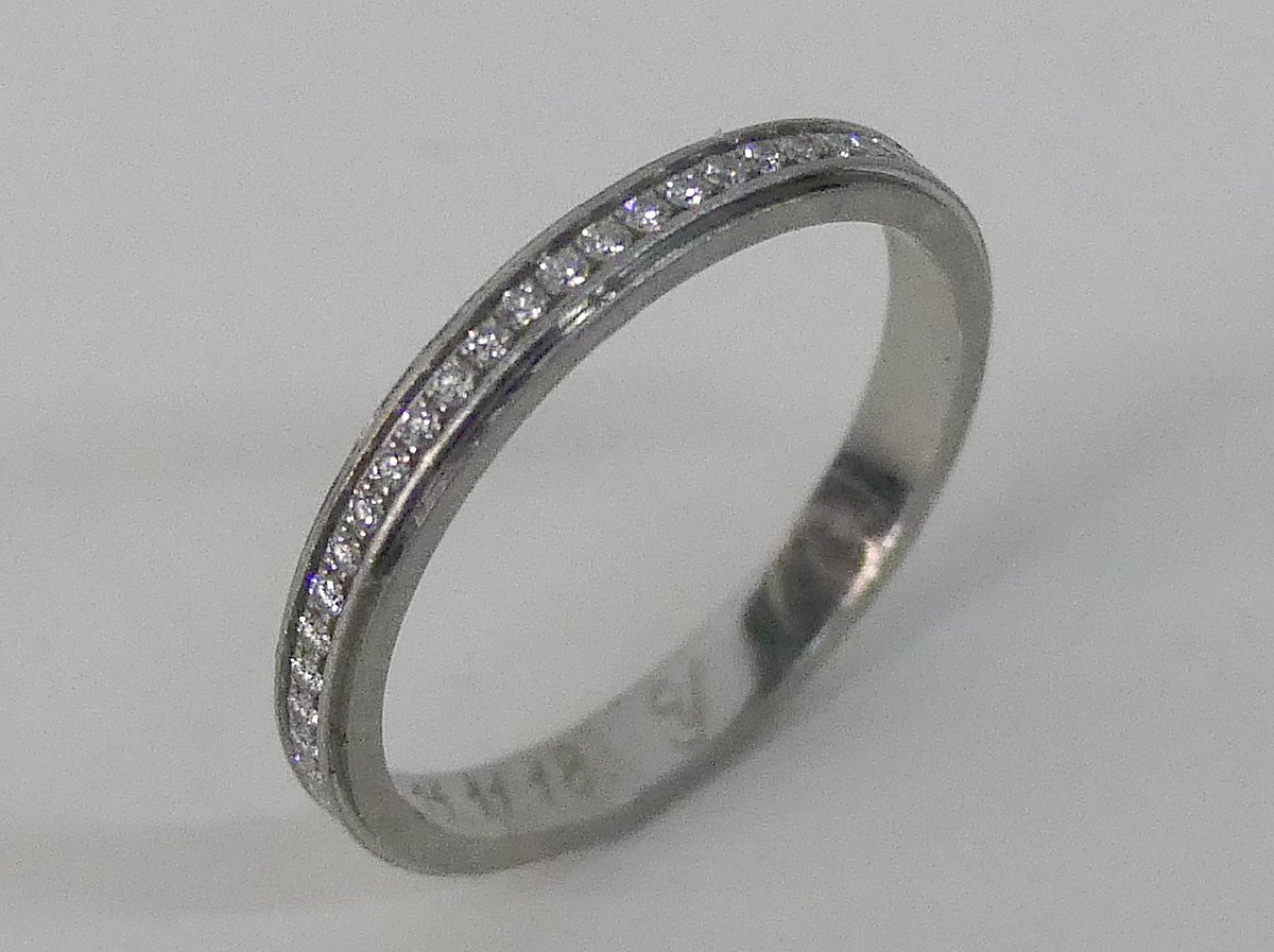 ☆Cartier カルティエ Pt950 ダイヤ0.15ct ダムールウェディングリング 48 8号 used☆_画像1