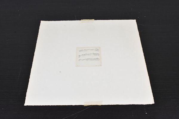 宮脇愛子版画「作品」　銅版画　1974年作　AP版　サイン入　4.5×4.5　S:22.5×23_画像2