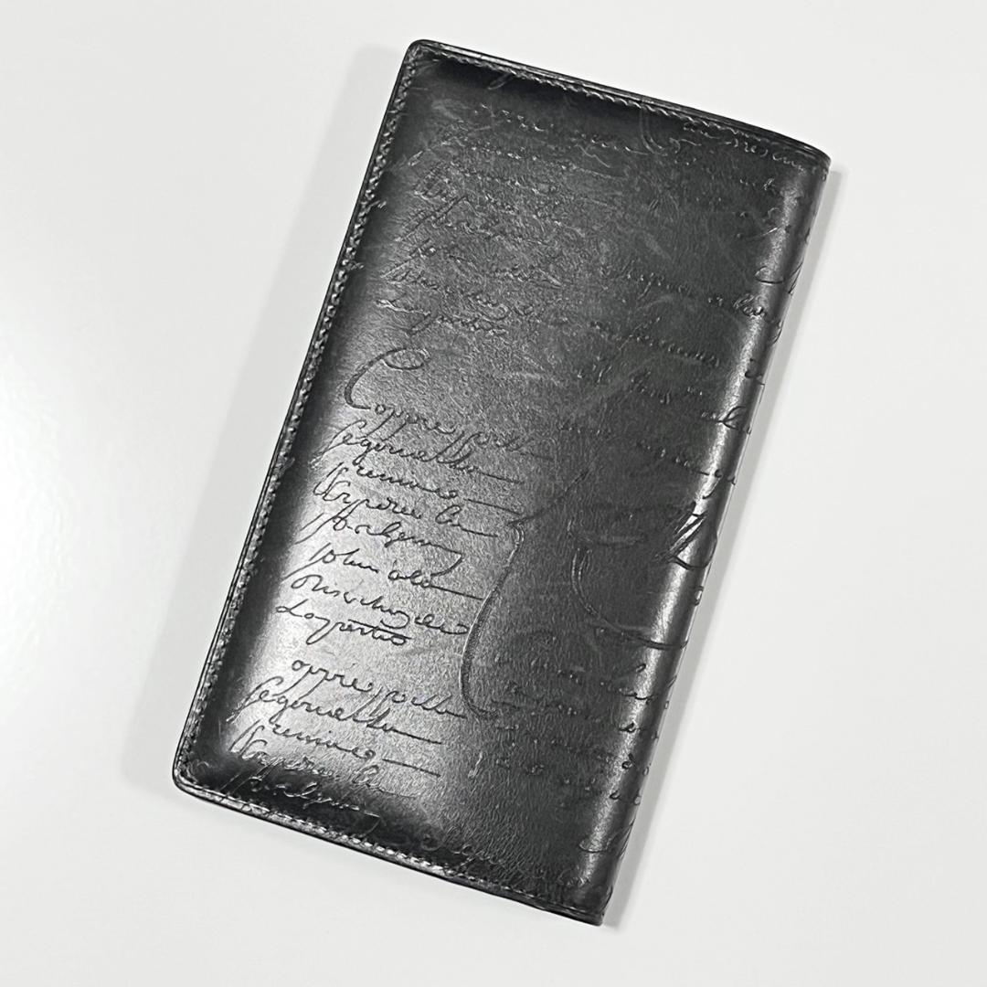 美品】BERLUTI ベルルッティ エベネ スクリットレザーロングウォレット